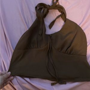 Brown halter top